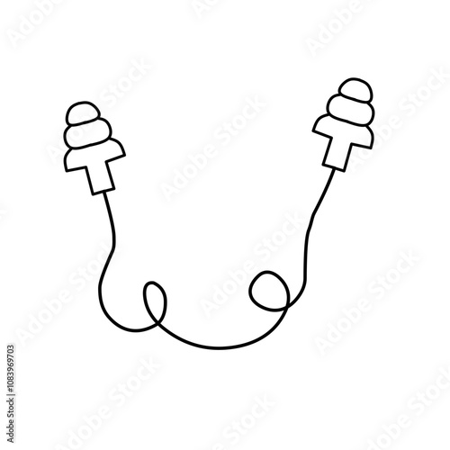 Earplug Line Icon 