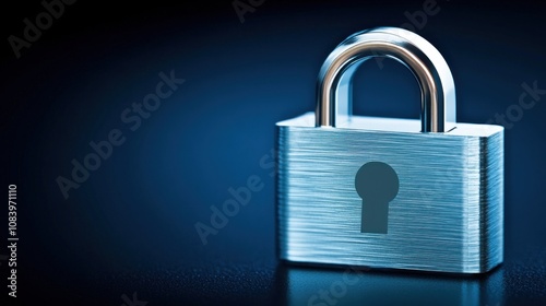 Wallpaper Mural A metallic padlock on a dark background, symbolizing security and protection. Torontodigital.ca