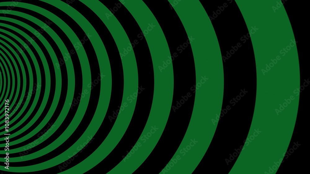 Naklejka premium Abstract Green rays background. Green line and black background