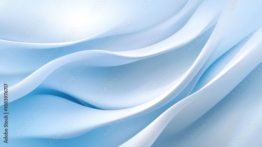 Fototapeta premium soft blue abstract waves for calming backgrounds and designs