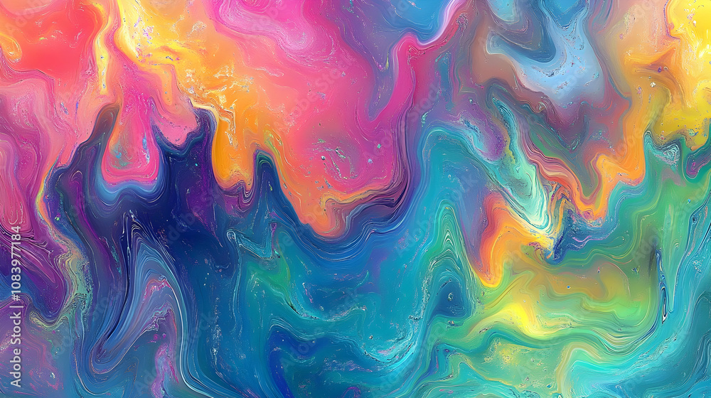 Fototapeta premium Abstract Background - Colorful Fluid Art Swirls