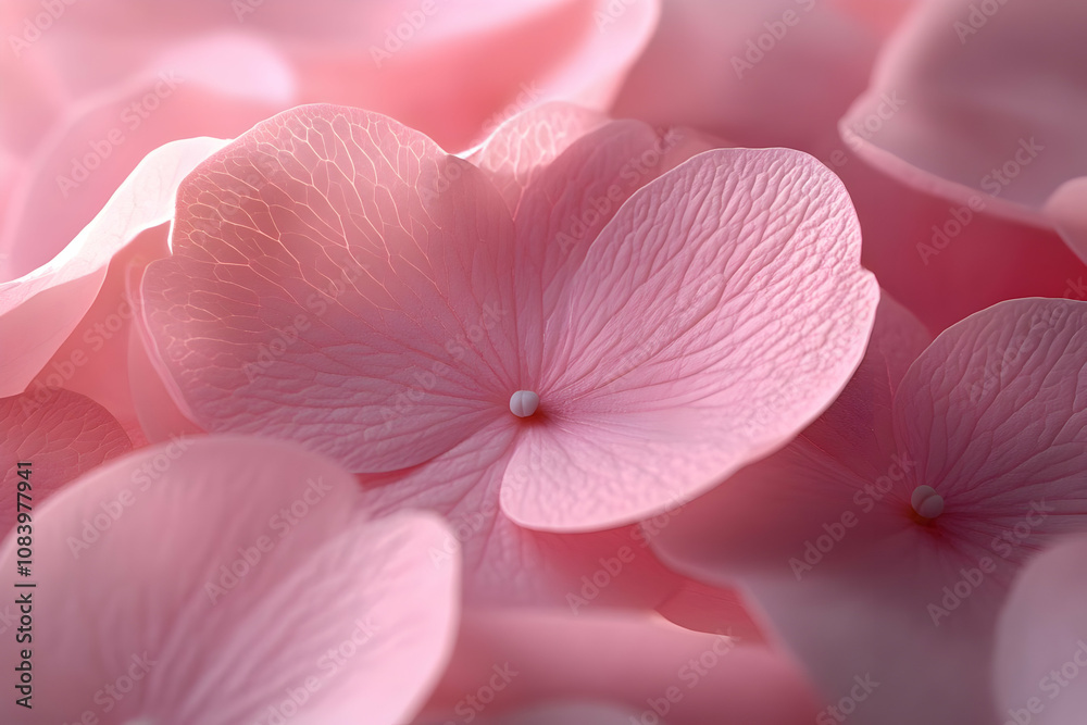 Fototapeta premium 3D Illustration Pink Flower Petals Close Up