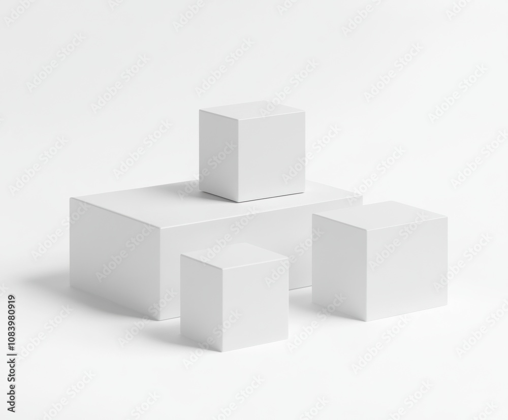 Fototapeta premium White Cube Display.