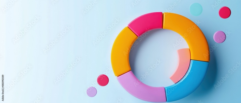 Fototapeta premium colorful geometric shapes for creative play and learning