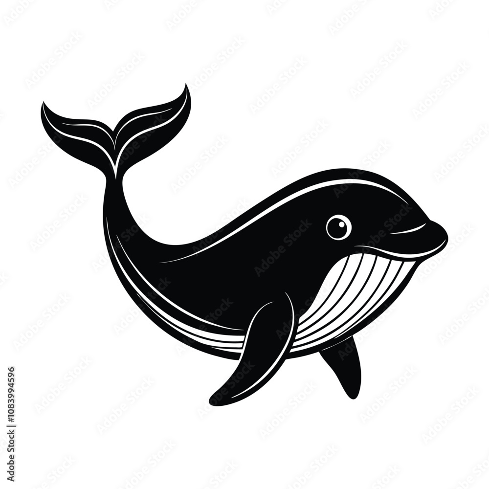 Fototapeta premium Cartoon Shark Vector - Cute and Playful Marine Character Design, Toothy Smile & Whimsical Underwater Art