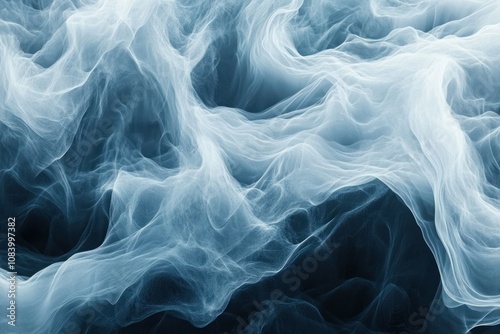 Ethereal Blue Smoke Abstract Background