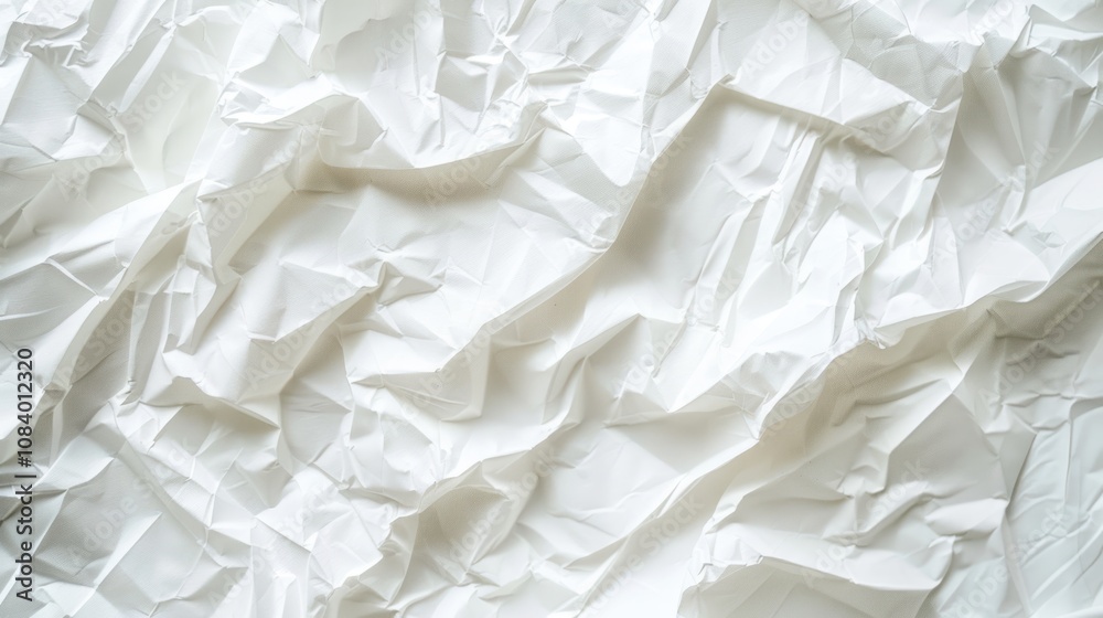 Obraz premium white crumpled paper background texture pattern overlay