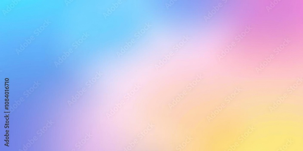 Obraz premium Soft and dreamy fuzzy pink, blue, and yellow gradient background, texture, calming
