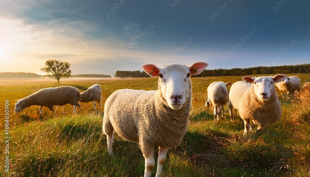 Obraz premium Sheep on pasture