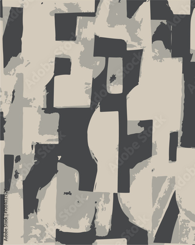 abstract shape seamless pattern. geometric shape backgrounds textures. tie dye stain effect. vector illustration.