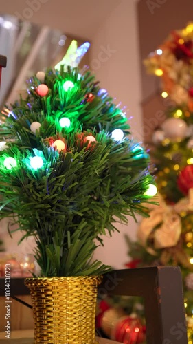Small Christmas tree for sale in the shopping mall