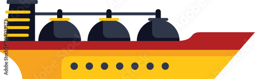 Lng tanker ship sailing on the ocean and transporting liquefied natural gas