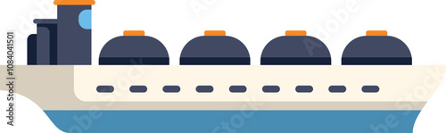 Large gas carrier ship transporting liquefied natural gas