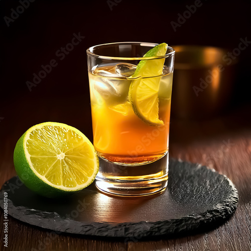 A Simple Shot of Soco and Lime photo