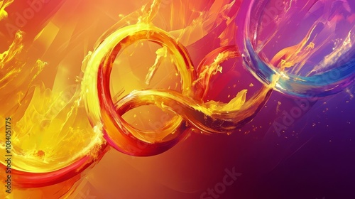 Energizing Abstract Representation of Interwoven Colors and Shapes