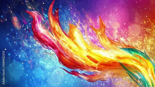 A Vivid Exploration of Emotions Through Abstract Colorful Dynamics