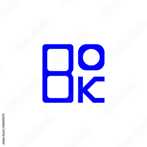 BOK letter logo creative design with vector graphic, BOK simple and modern logo.