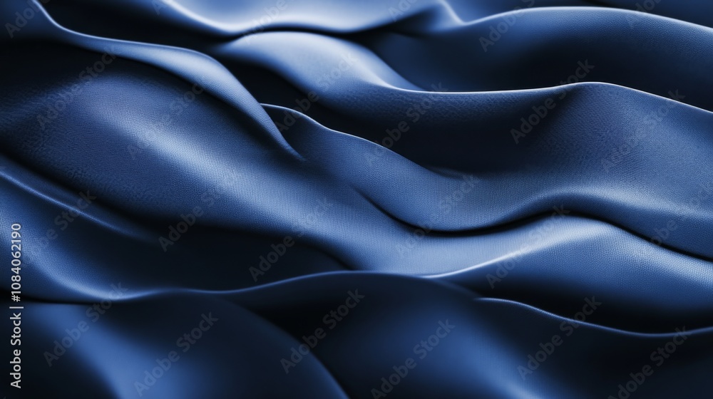 Fototapeta premium Abstract Blue Fabric Texture Background - Minimalist Design