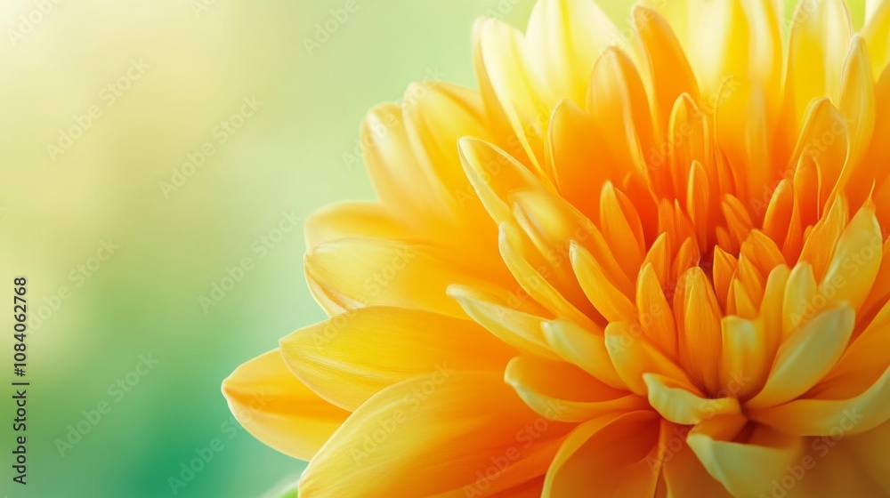 Fototapeta premium Close-Up of a Vibrant Yellow Flower with Soft Focus