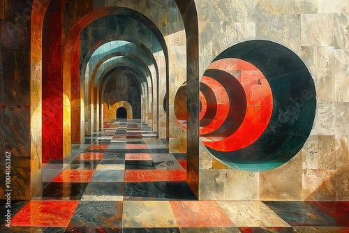 Abstract architectural back...