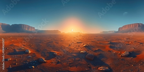 Planet mars illustration, o...