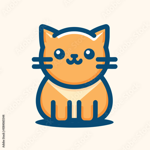 Cute Cat Flat Icon