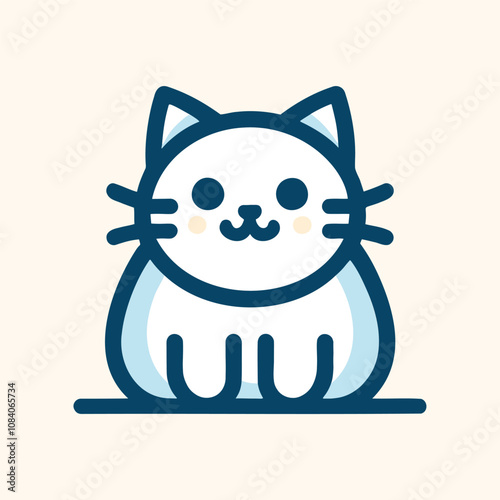 Cute Cat Flat Icon