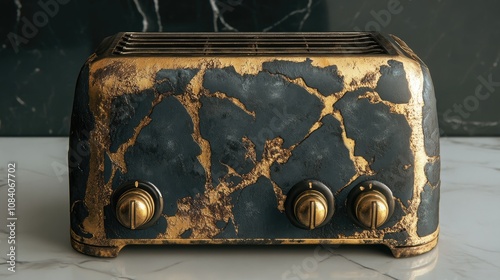 Vintage Aged Toaster with Exposed Wires