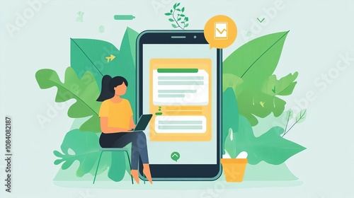 Embracing Digital Communication: A Modern Lifestyle Surrounded by Nature