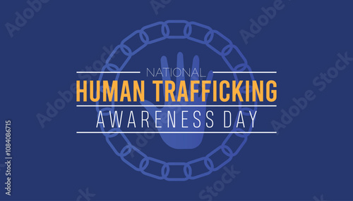 National Human Trafficking Awareness Day observed each year during January. People Awareness concept . Vector template for banner, greeting card, poster with background.