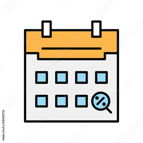Calender icon, vector illustration, filled style, best used for web