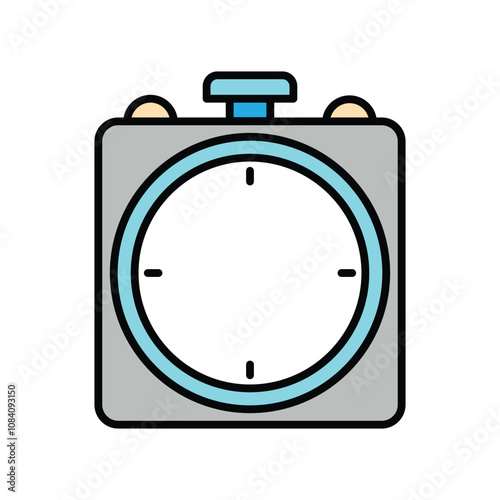 Timer icon, vector illustration, filled style, best used for web