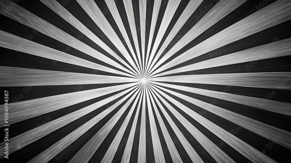 Obraz premium black and white striped radial sunburst grunge shiny woo UHD Wallpaper