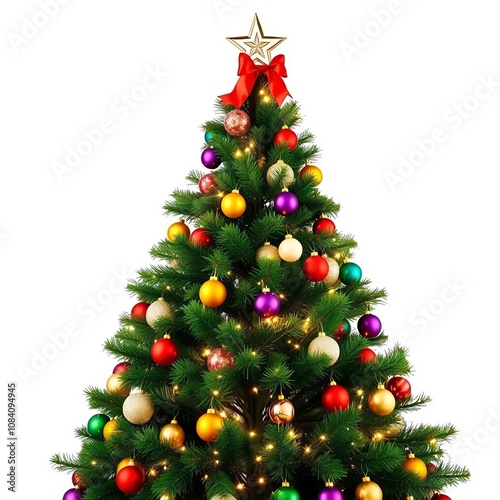 christmas tree isolated on white background