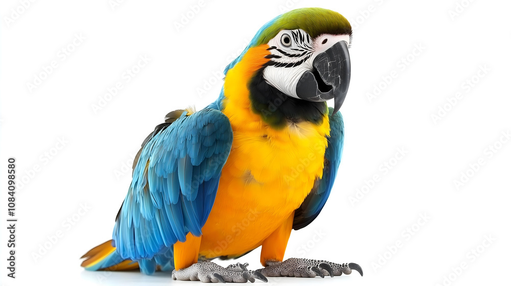 Fototapeta premium blue gold macaw blue and yellow macaw