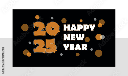 2025 new year text effect Happy New Year 2025