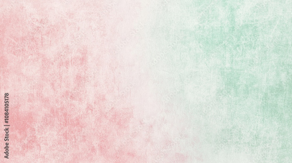 Fototapeta premium Pink and green watercolor background creating a soft gradient effect, perfect for adding a touch of elegance to any design project