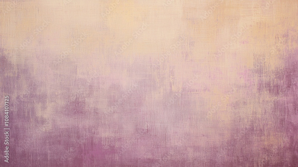 Fototapeta premium Pink and beige painted canvas background texture featuring visible brushstrokes and a subtle gradient effect, creating a soft and artistic backdrop