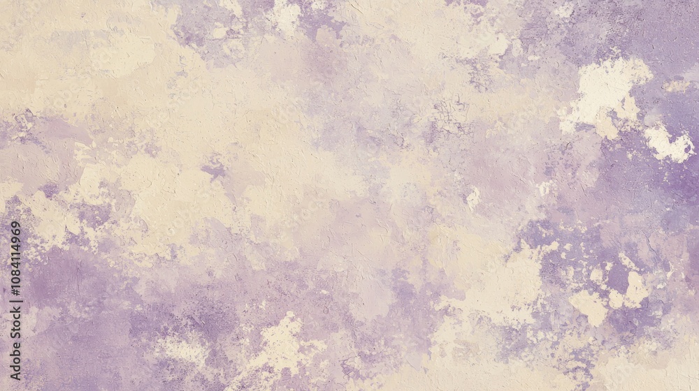 Fototapeta premium Decorative purple beige grunge wall background with brushed texture is perfect for design projects that require a vintage or rustic look