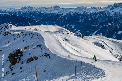 The ski resort Hochpustertal in Sillian at the austrian-italian borders.  photo