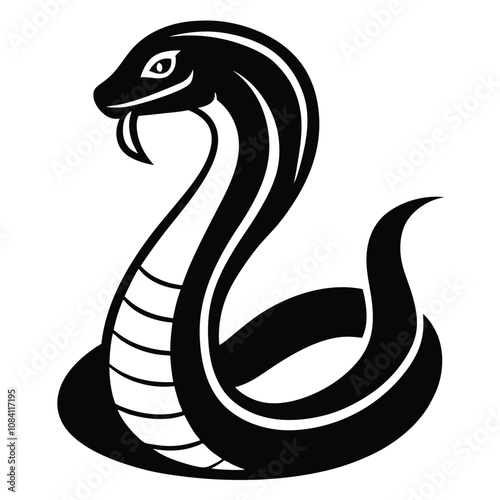 Solid color Habu Snake animal vector design