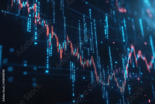 Digital stock market data visualization