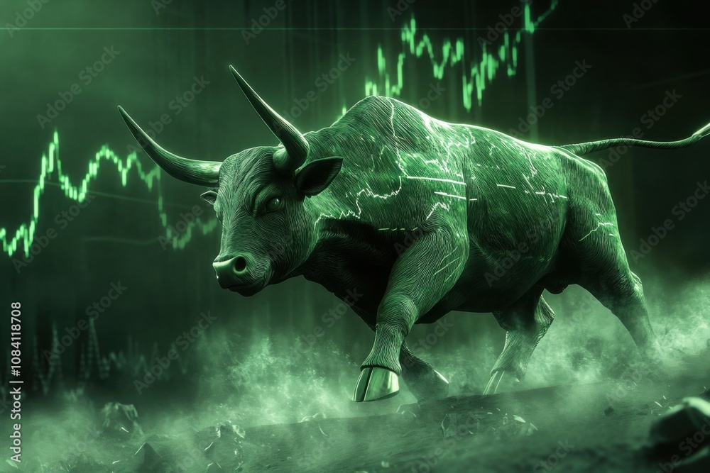 Obraz premium Stock marker chart going up