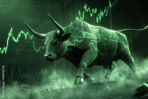 Stock marker chart going up