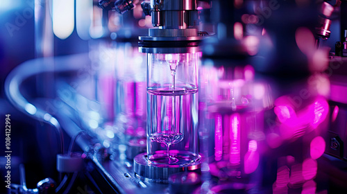 Close-up of high-performance catalysts being tested in artificial photosynthesis systems