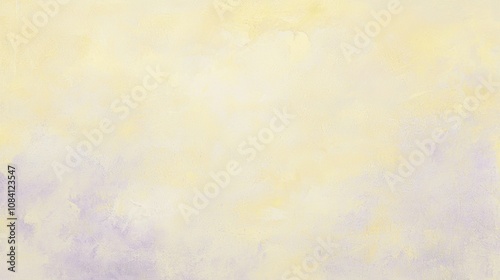 Yellow and purple hues blend seamlessly on a painted canvas, creating a soft, pastel effect that evokes a sense of tranquility and artistic expression