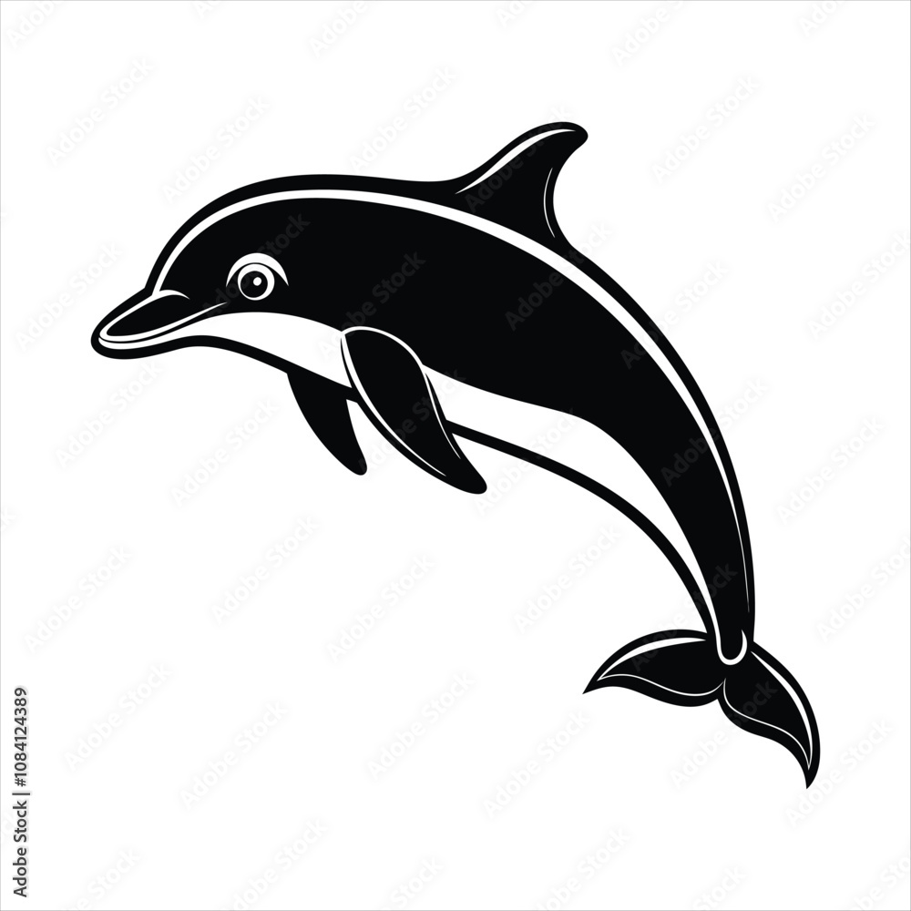 Obraz premium dolphin isolated on white background