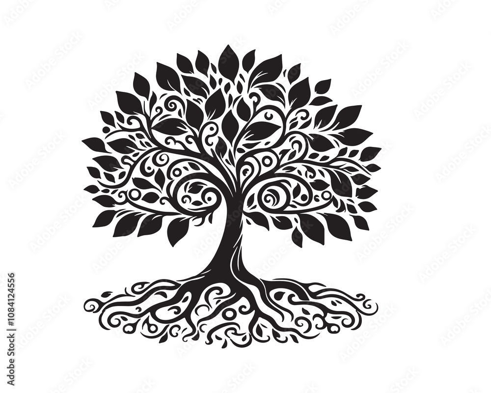Obraz premium Flower tree vector eps file format