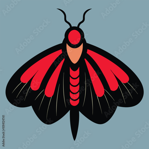 Solid color Gypsy Moth animal vector design