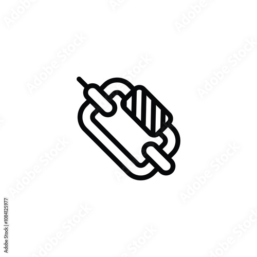 Rappelling icon or logo design isolated sign symbol vector illustration - high quality line style vector icon suitable for designers, web developers, displays and websites